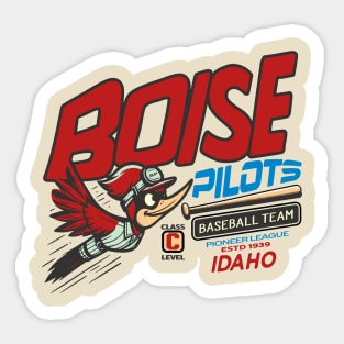 Defunct Boise Pilots baseball team Idaho 1939 Sticker